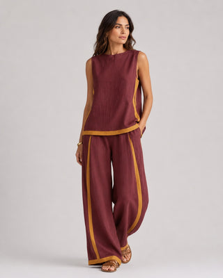 Casual Two Piece Set Sleeveless Tank Top Wide Leg Pants Lightweight Comfortable Fit Matching Set