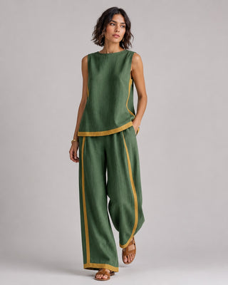 Casual Two Piece Set Sleeveless Tank Top Wide Leg Pants Lightweight Comfortable Fit Matching Set