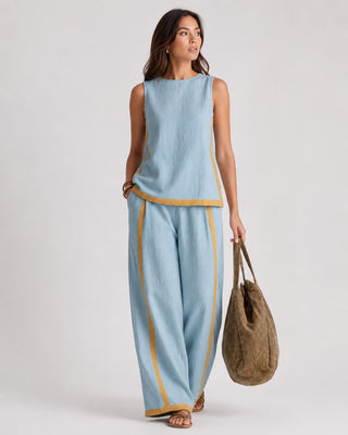 Casual Two Piece Set Sleeveless Tank Top Wide Leg Pants Lightweight Comfortable Fit Matching Set