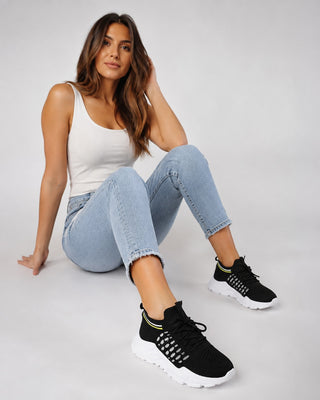 Modern Lace-Up Sneakers for Women Lightweight Mesh Upper Chunky Sole Breathable Casual Footwear