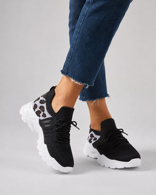 Modern Lace-Up Sneakers for Women Lightweight Mesh Upper Chunky Sole Breathable Casual Footwear
