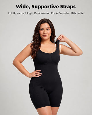 Compression Shapewear Bodysuit with Drop-Seat Design for Tummy Control and All-Day Comfort