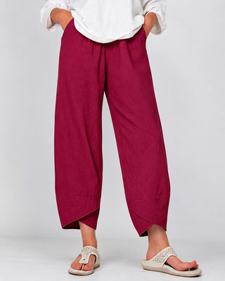 Modern Wide Leg Cropped Trousers for Women with Drawstring Waist and Relaxed Fit in High-Quality Fabric