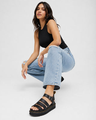 Modern Platform Sandals for Women with Strappy Design Chunky Sole and Adjustable Ankle Buckle