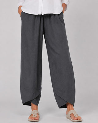 White Linen Wide Leg Trousers for Women Cropped Comfortable Fit Casual Style