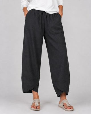 White Linen Wide Leg Trousers for Women Cropped Comfortable Fit Casual Style