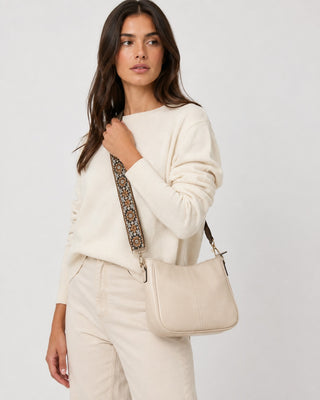 Modern Vegan Crossbody Bag Adjustable Strap Plant-Based Leather Spacious Design for Women