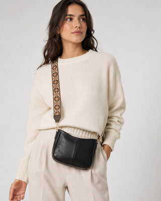Modern Vegan Crossbody Bag Adjustable Strap Plant-Based Leather Spacious Design for Women