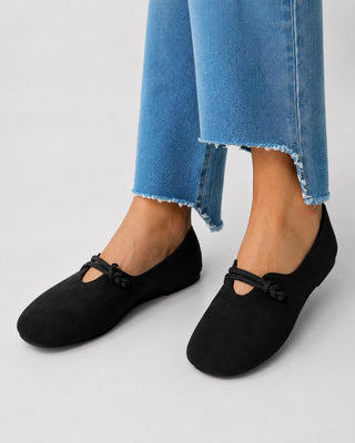 Casual Suede Women's Loafers Slip-On Design with Rope-Tie Detail and Cushioned Interior for Comfort