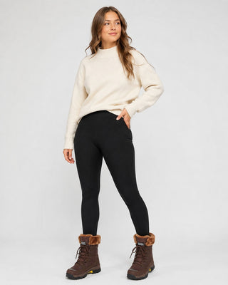 Lace-Up Winter Boots Women with Faux Fur Lining and Chunky Lug Sole for Snowy Weather