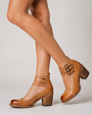 Modern Block Heel Ankle Booties with Buckled Straps Leather Upper for Comfortable Everyday Wear