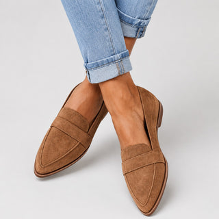 Suede Women's Loafers Slip-On Pointed Toe Everyday Comfort Footwear