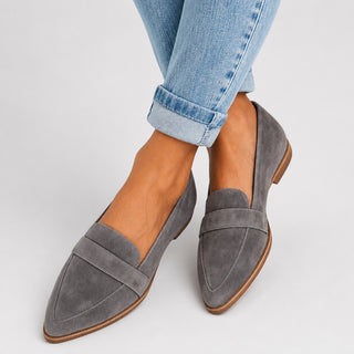 Suede Women's Loafers Slip-On Pointed Toe Everyday Comfort Footwear