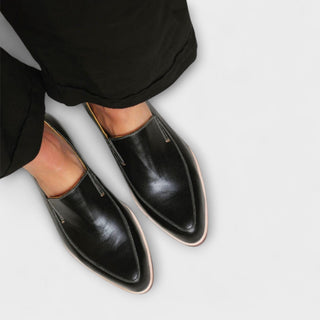 Modern Women's Loafers Slip-On Leather Upper with Contrast Stitching for Versatile Style 1